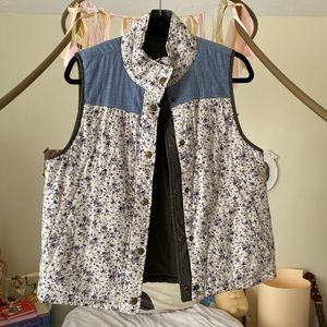 Reversible floral vest.